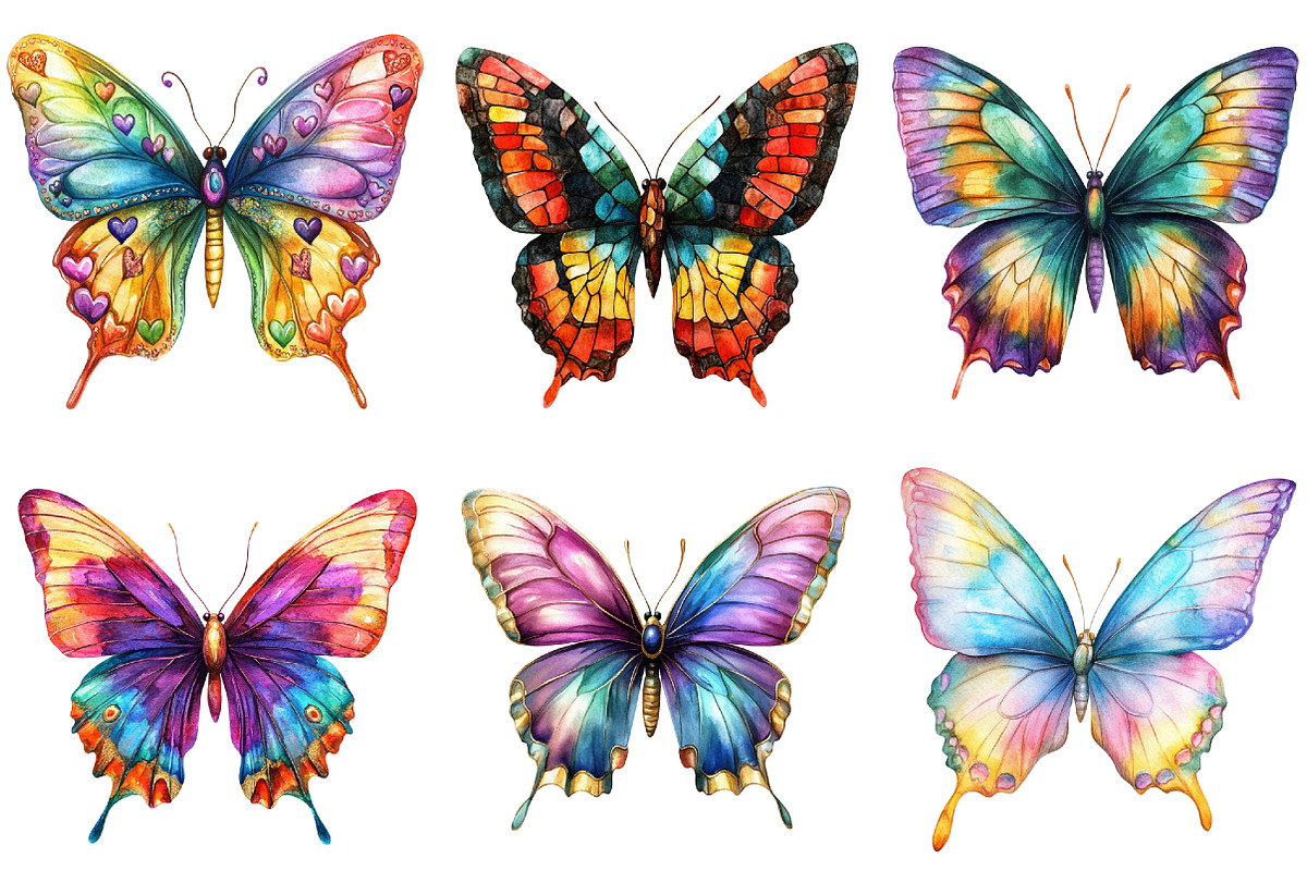 Back to School Butterfly Clipart, a Seasonal Illustration by CitraGraphics (Photo 3 of 6)