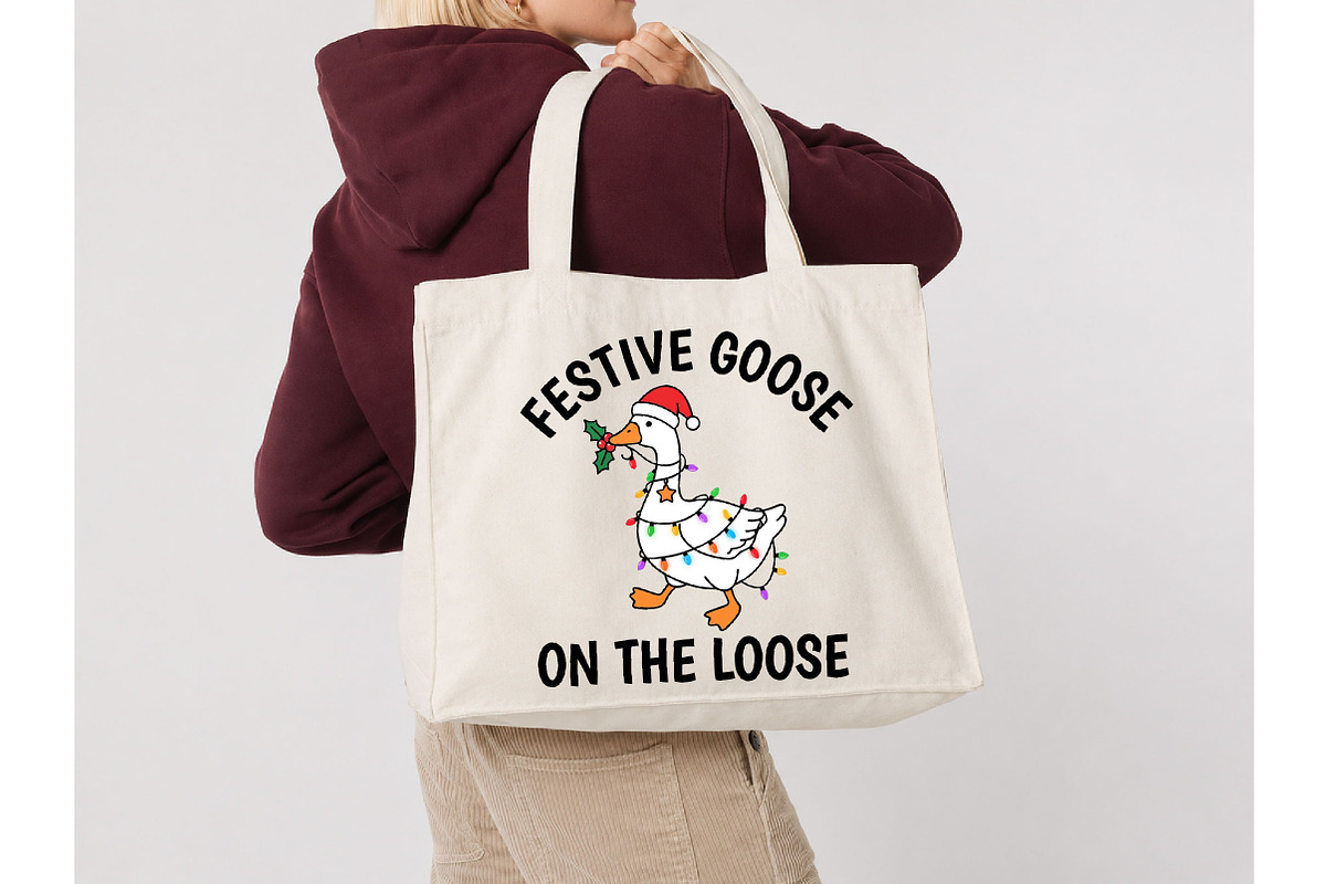 Festive Goose on the Loose PNG, a Seasonal Illustration by DreamCafeArt (Photo 2 of 6)