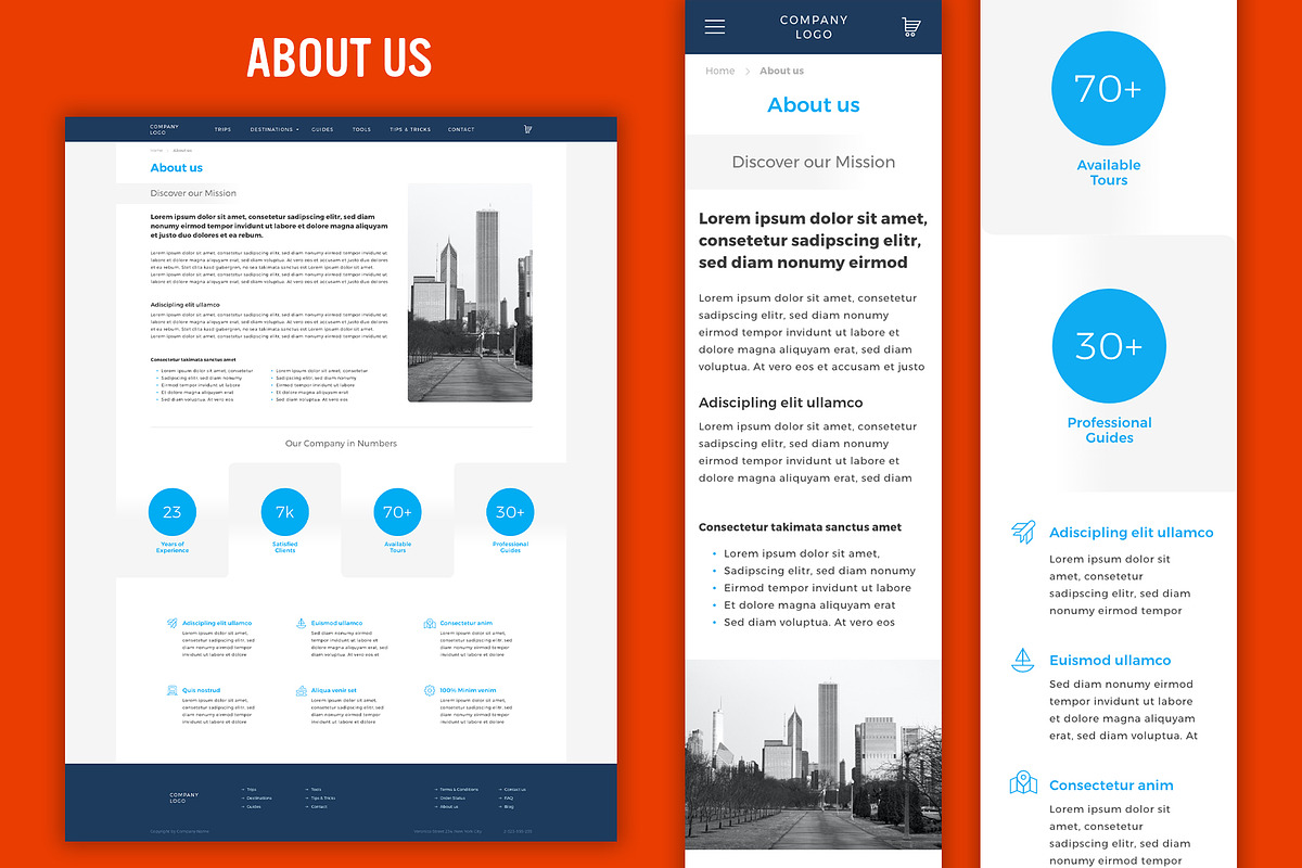 Travel Website Template - PSD & XD, a Websites & App Template by Better Be a Designer (Photo 8 of 13)