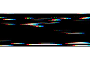 Pixel effect with glitchy tv noise, a Technology Illustration by RDShop