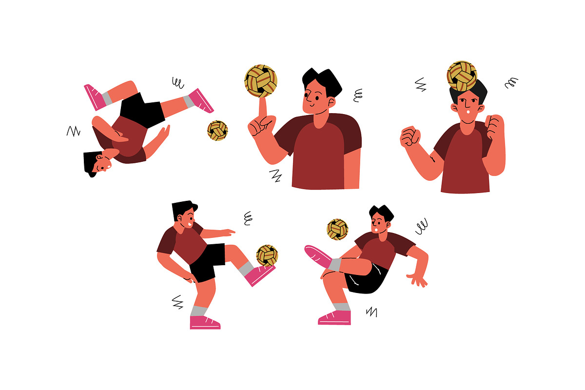 Character Takraw Man Vol. 2 Doodle, a Sport Illustration by SLAB! Design (Photo 3 of 3)