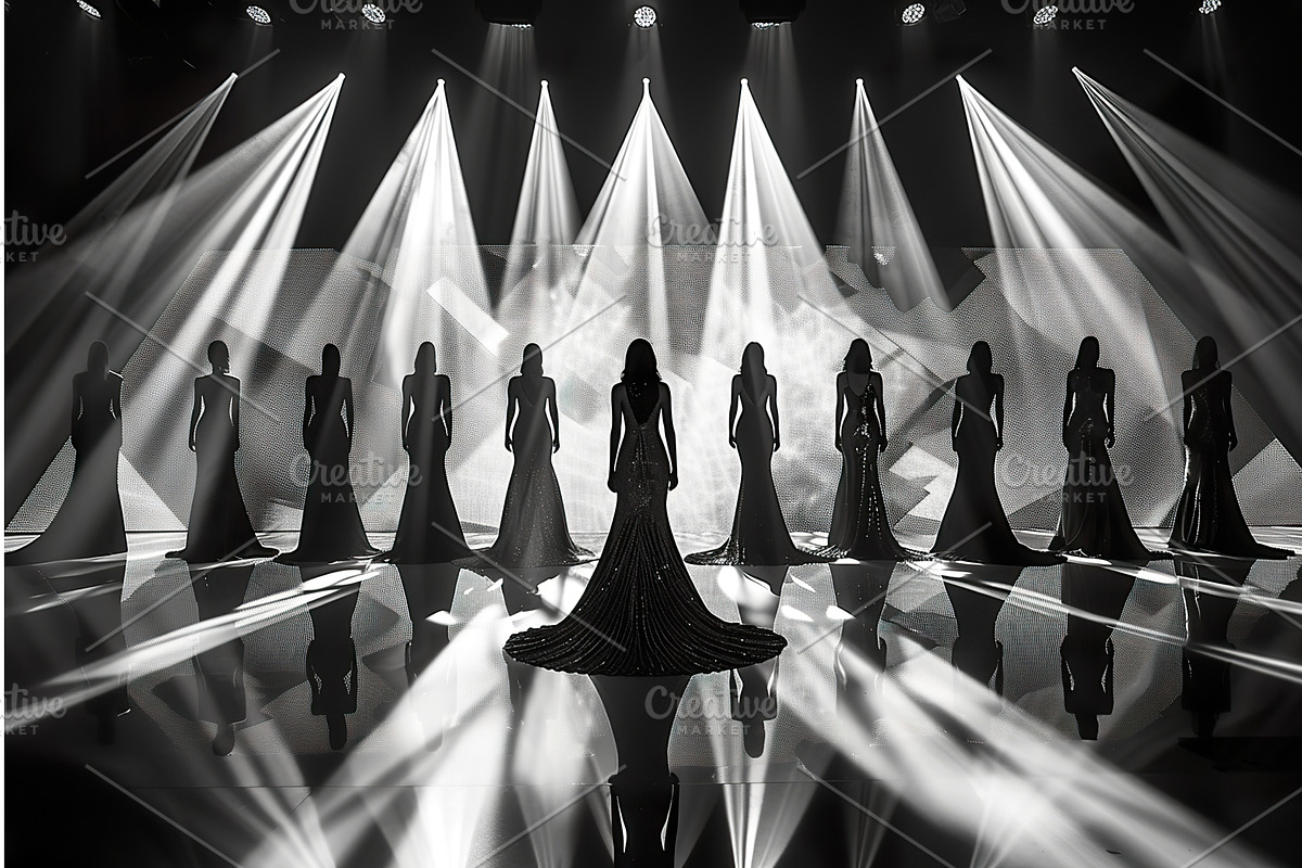 Silhouetted beauty pageant contest, an Object Illustration by Lermont51