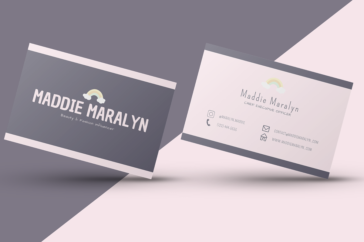 BUSINESS CARD Cute Pastel Colors Inf, a Business Card Template by The Little Lily Studio (Photo 3 of 4)