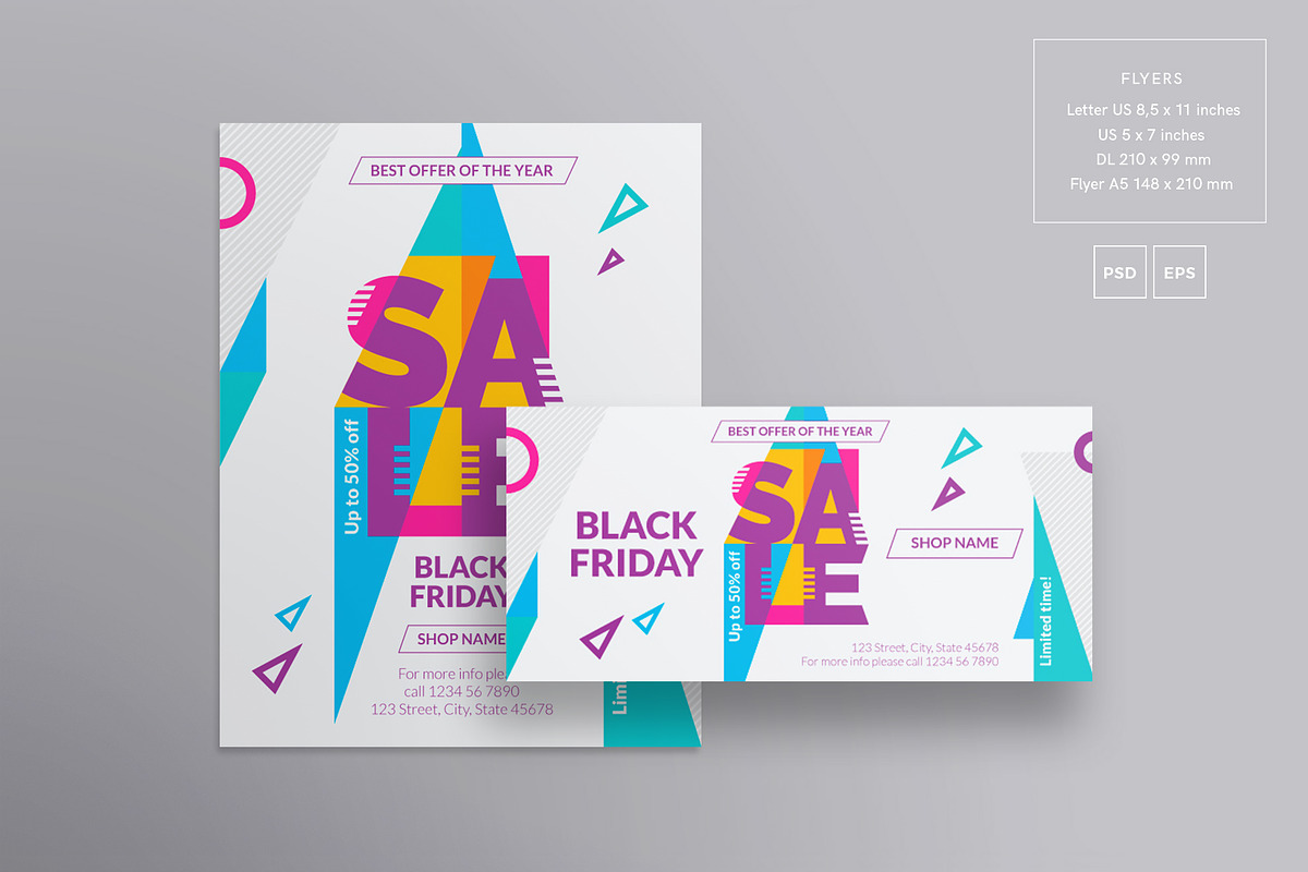 Black Friday Flyer Template Bundle, a Flyer Template by Amber Graphics (Photo 8 of 19)