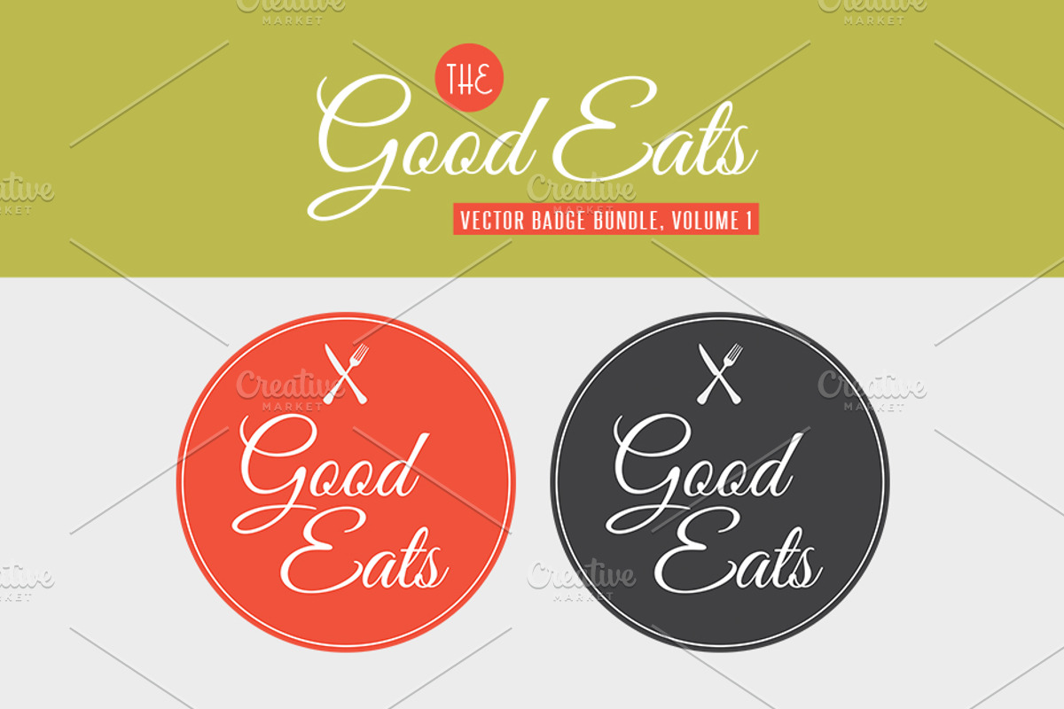 Good Eats Vector Badges Vol. 1 preview 3