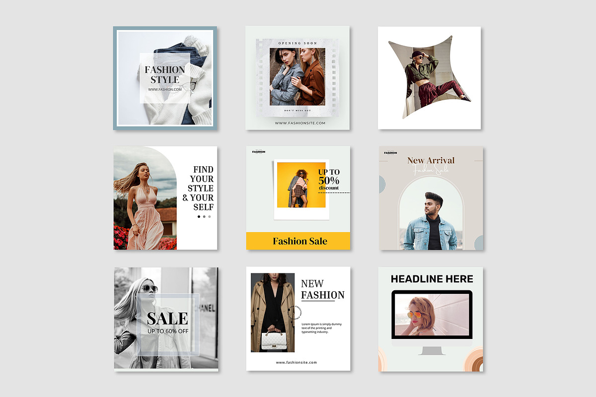 Fashion Instagram Template | Canva, a Social Media Template by MnGfx (Photo 3 of 5)