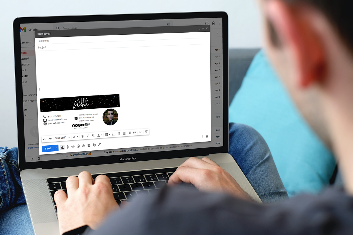 Email Signature Canva Template, an Email Template by tahananeart (Photo 4 of 5)