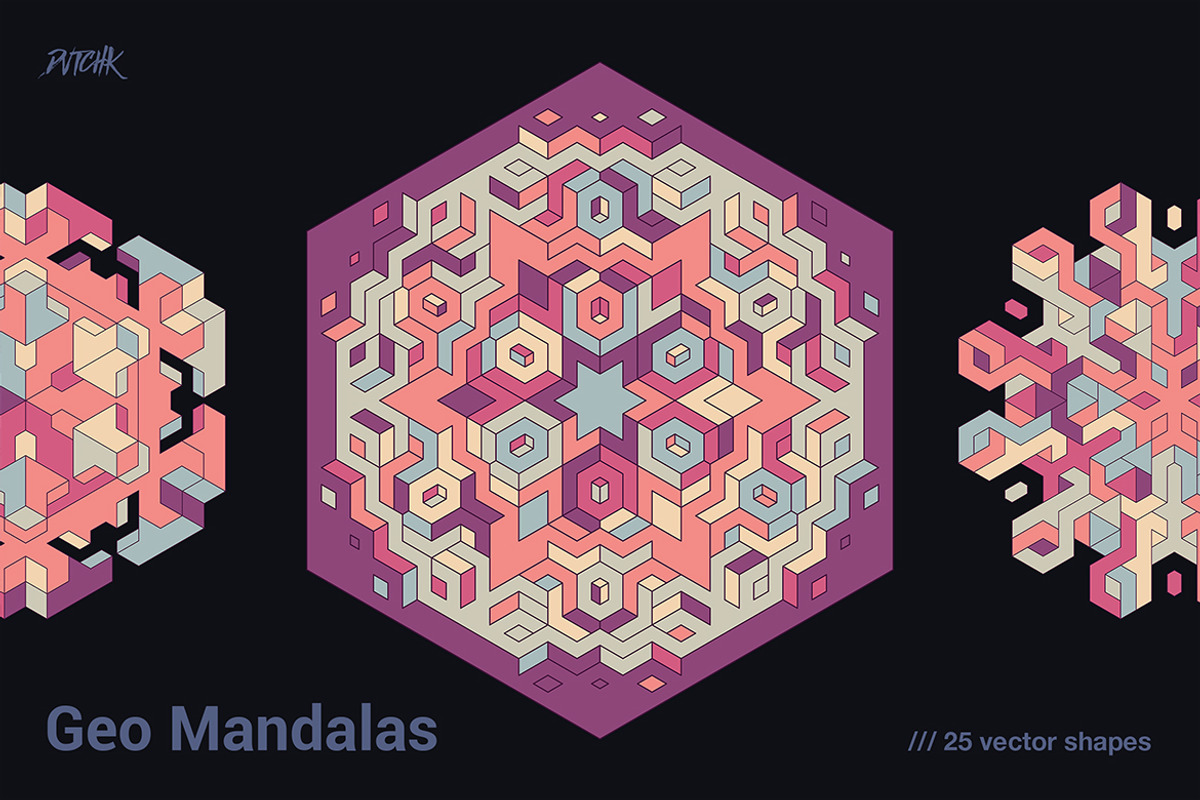 Geometric Mandalas, a Graphic by dvtchk (Photo 3 of 9)