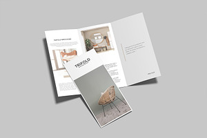 A4 Trifold Brochure Mockup