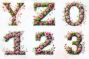 Watercolor Floral Alphabet Clipart, an Illustration by RobertsArt (Thumbnail 7 of 7)