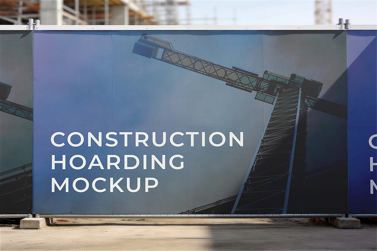 Construction Hoarding Mockup, an Advertising Mockup by Pitchlook.Studio (Photo 2 of 4)