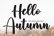 Hello Autumn | Script Font, a Script Font by Scratchones (Thumbnail 1 of 8)
