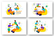 10 Hybrid Work Lifestyle Design, a Work Illustration by denayunebgt (Thumbnail 2 of 4)