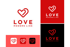 Love Continuous Line Logo, a Branding & Logo Template by ika trisiana