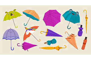 Umbrellas. Fashioned items from, an Object Illustration by Onyx