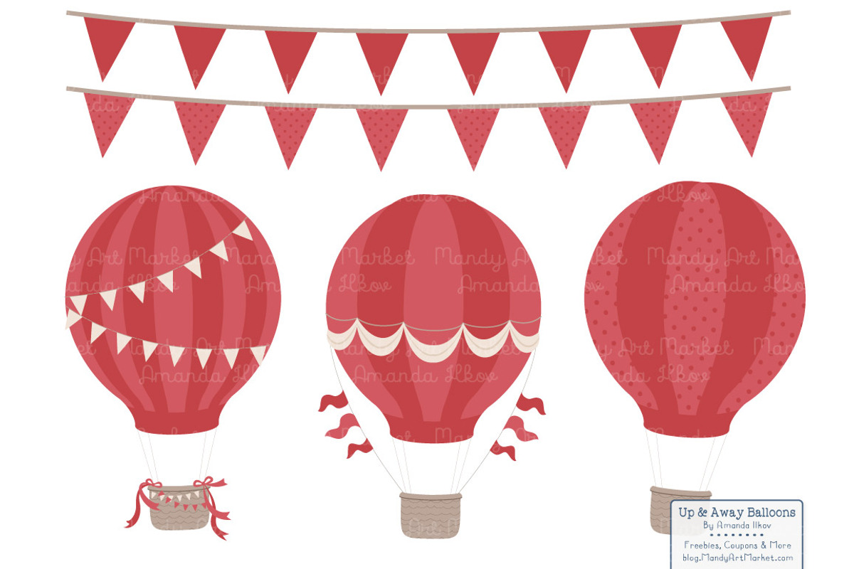 Americana Hot Air Balloons, an Illustration by Amanda Ilkov (Photo 3 of 5)