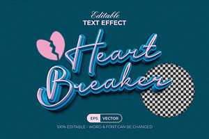 3D Text Effect Heartbreaker Style