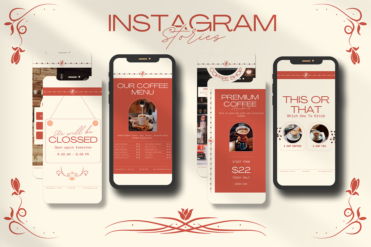 120 Coffee Shop Instagram Template, a Social Media Template by Branding Victory STD (Photo 7 of 11)