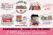 Bookworm Bliss Sublimation Bundle, a Graphic by Pet Cave (Thumbnail 1 of 9)