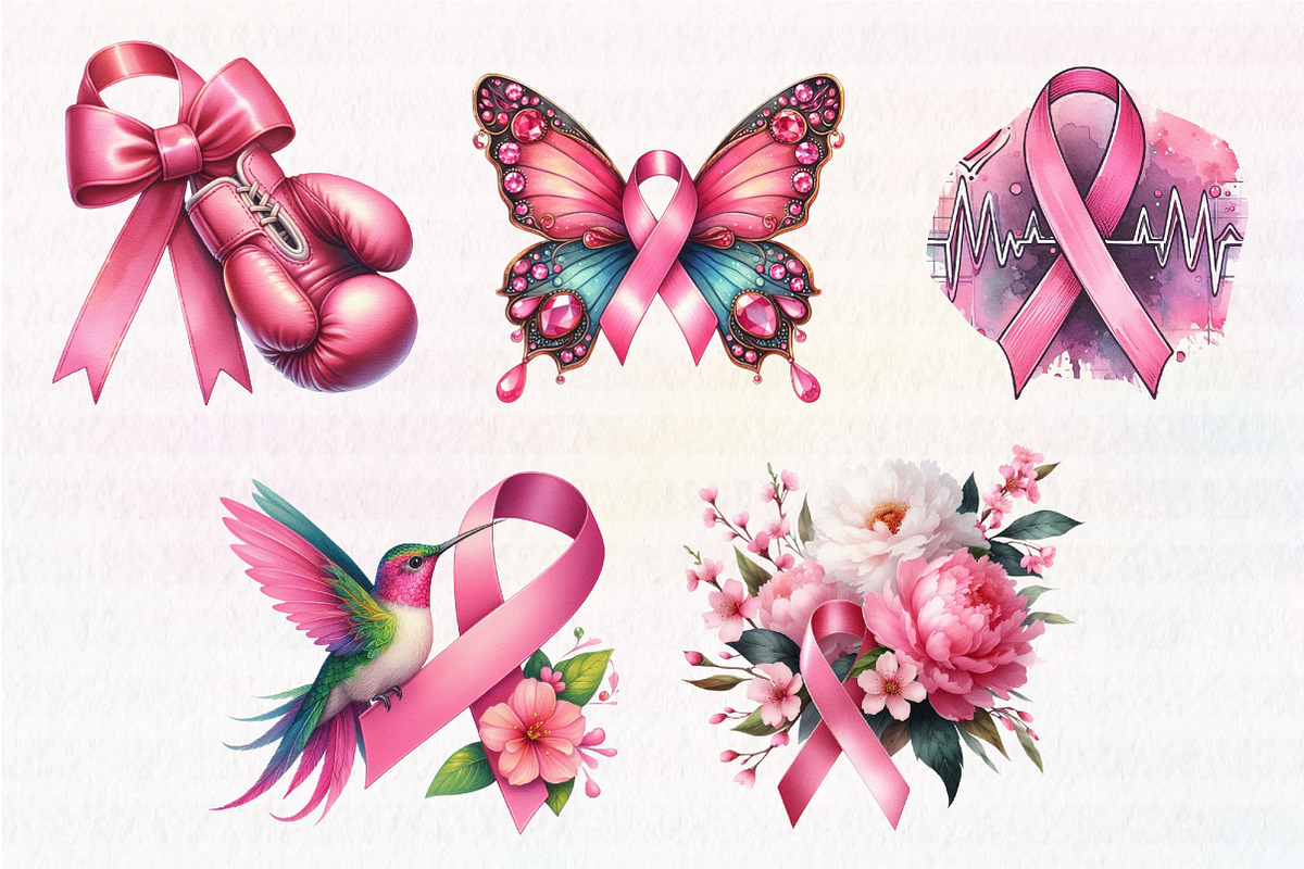 Breast Cancer Clipart, an Illustration by CreationArt (Photo 3 of 3)
