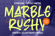 Marble Rushy Allcaps Brush Typeface, a Script Font by Letterena Studios Script (Thumbnail 1 of 15)