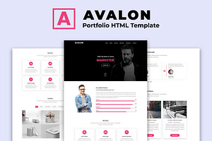 Avalon- Portfolio HTML Template, a Bootstrap Template by nandinigraphics