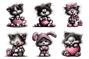 Whimsical easter cat clipart, an Illustration by SinaCreation (Thumbnail 5 of 11)