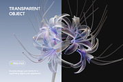 3D Glass Flowers, an Object Graphic by Illustrava (Thumbnail 7 of 7)