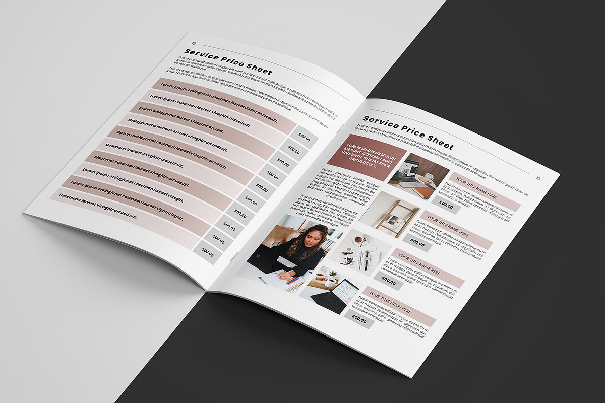 Service & Pricing Guide Template, a Brochure Template by Template Shop (Photo 7 of 8)