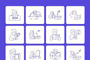 150 Empty States Doodles Bundle, an Outline Icon by Vectors Market (Thumbnail 7 of 10)