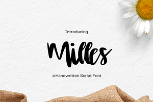 Milles - A Handwritten Script Font