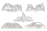 Nature sights of USA in line, an Illustration by GenziWorkshop (Thumbnail 6 of 8)