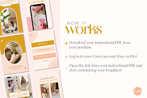 Boho Instagram Story Canva Templates