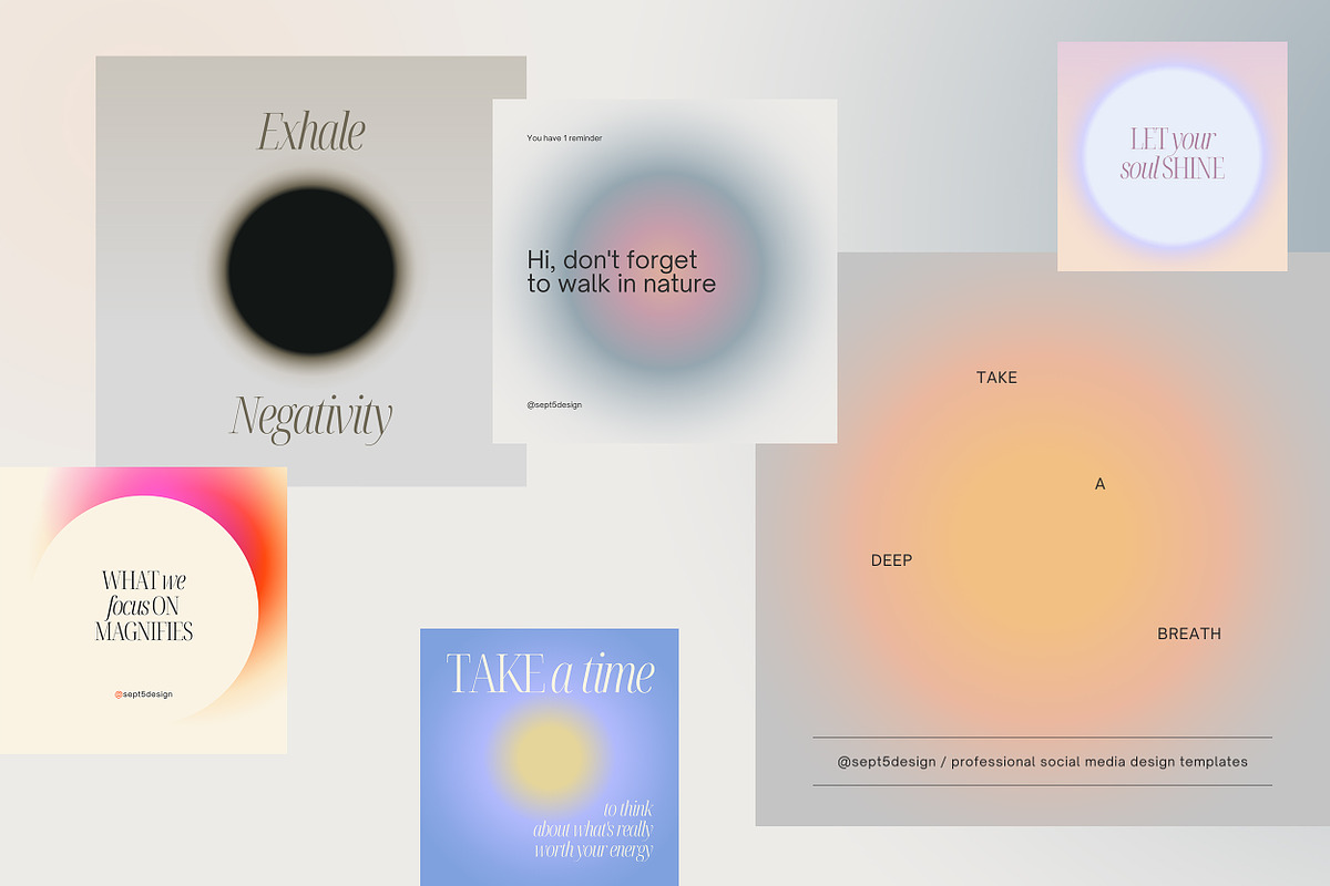 Canva Instagram Gradient Quotes + PS, a Social Media Template by September 5th (Photo 3 of 19)