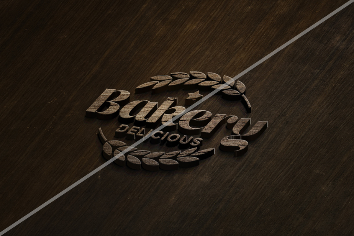 Wooden logo Mock-up, a Product Mockup by shaman (Photo 2 of 5)