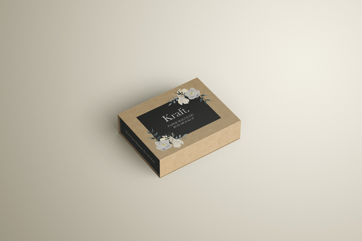 Kraft Paper Magnetic Gift Box Mockup, a Product Mockup by Sheikhadesign (Photo 9 of 11)
