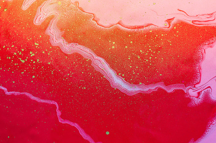Acrylic fluid art pink red waves an featuring marbling, pattern, and fluid, an Abstract Photo by colnihko