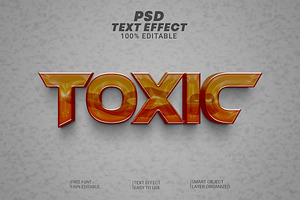 Toxic Editable Text Style Effect