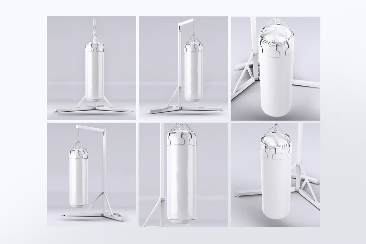 Boxing Bag Stand Mock-Up, a Product Mockup by DesignRushMarket (Photo 7 of 7)