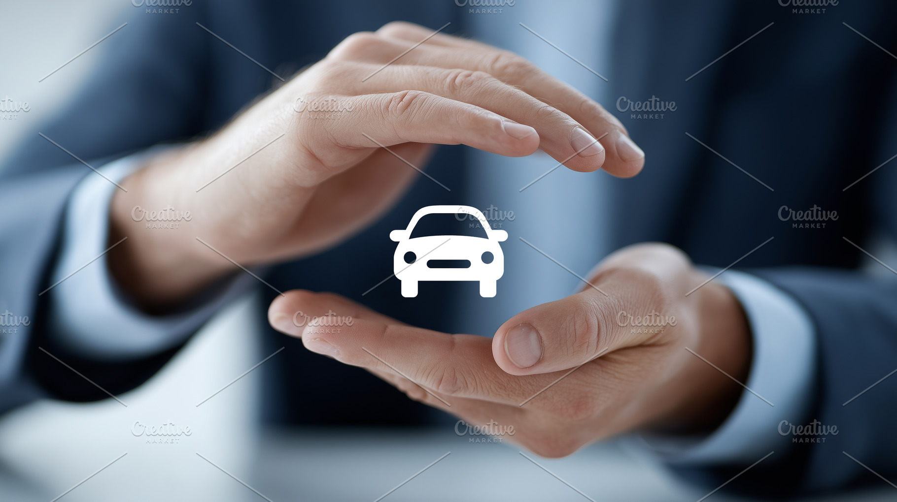 Businessman’s hands protectively, a Transportation Photo by MistyDay