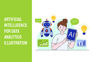 AI for Data Analytics Illustration, a Technology Illustration by Partikusi Design