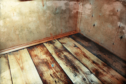 Scary wooden corner texture background
