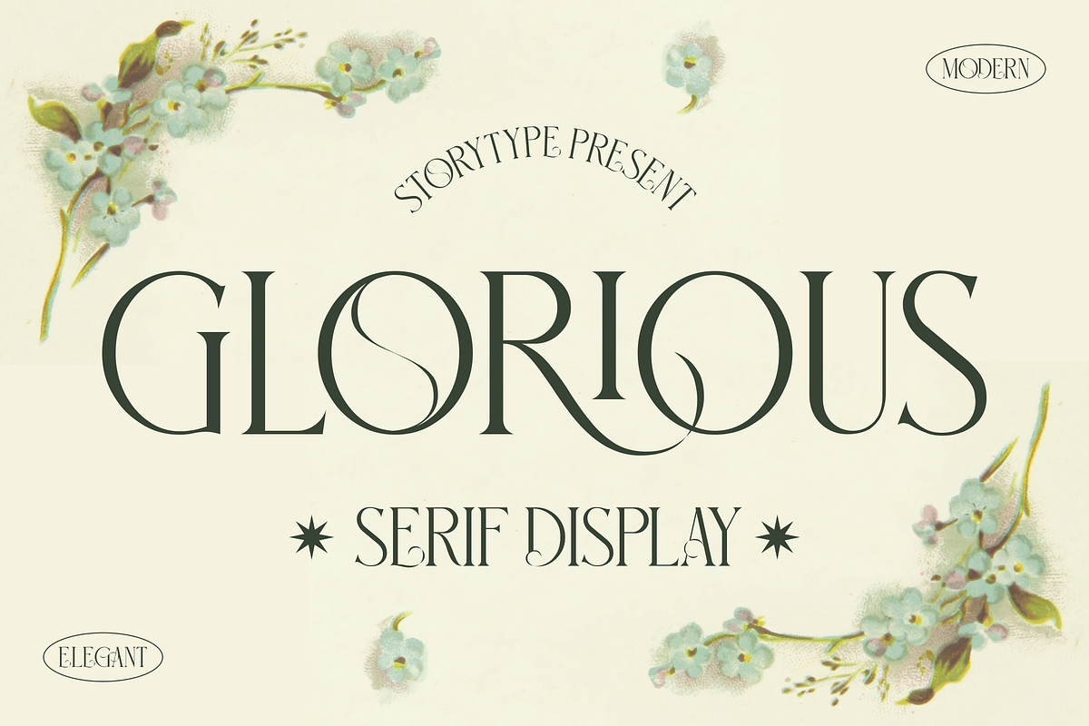 Glorious Serif Display Font, a Sans Serif Font by Storytype Studio (Photo 1 of 15)