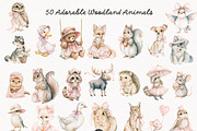 Pink Woodland Clipart Bundle, an Animal Illustration by PaintPixelCo (Thumbnail 3 of 18)