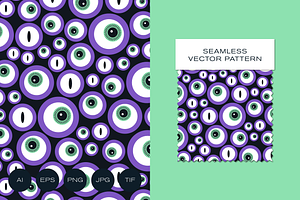 Halloween Creepy Eyes Pattern