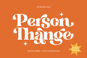 Person Thange - Modern Retro Serif