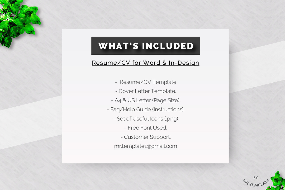 Resume Template / CV, a Resume Template by Mr-Template (Photo 3 of 3)