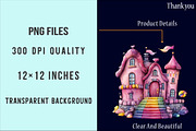 Watercolor Cute Pink Witch House PNG, an Illustration by SinaCreation (Thumbnail 5 of 5)