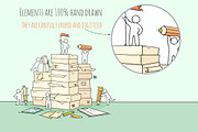 Cartoon stationery with People, an Education Illustration by Sapunkele (Thumbnail 4 of 5)