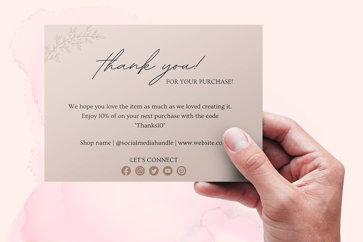 Thank You Card Canva, a Card Template by Visual Designs (Photo 2 of 2)